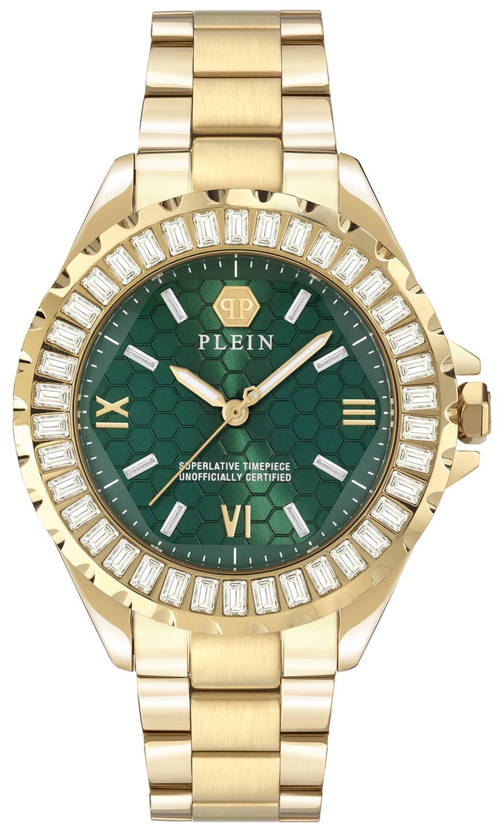 Philipp Plein Plein Heaven PWPOA0924 Horloge - Staal - Goudkleurig - Ø 38 mm