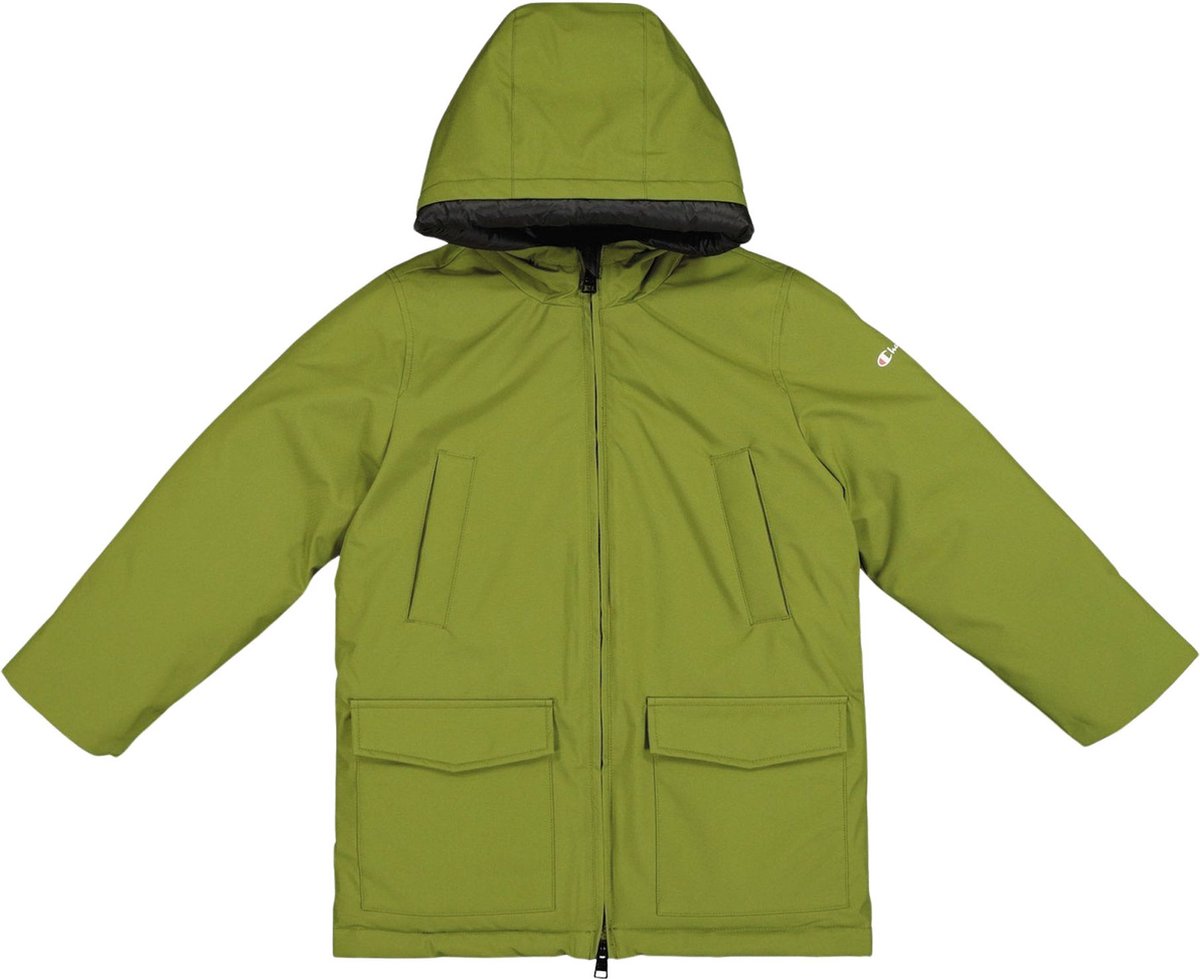 Champion Legacy Padded Hooded Parka Jas Junior Groen
