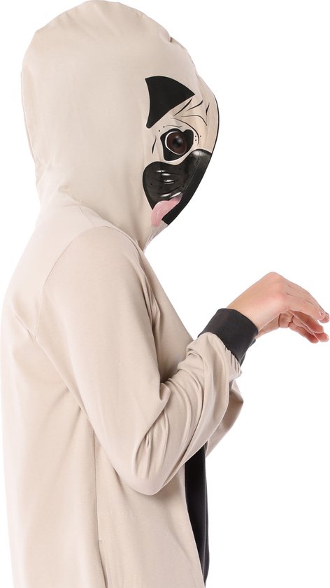 Ladeheid Meisjes Overal slapen Pyjama - met Capuchon - Lange mouwen - Lange broek - Katoen - LA-LA40-233-PJ - Beige Mop - 170