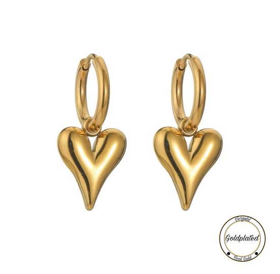 Boucles d'oreilles Borasi Dainty Doré | Plaqué or | Boucles d' Boucles d'oreilles Hartjes | Acier inoxydable | Bijoux pour femmes | Boucles d'oreilles |
