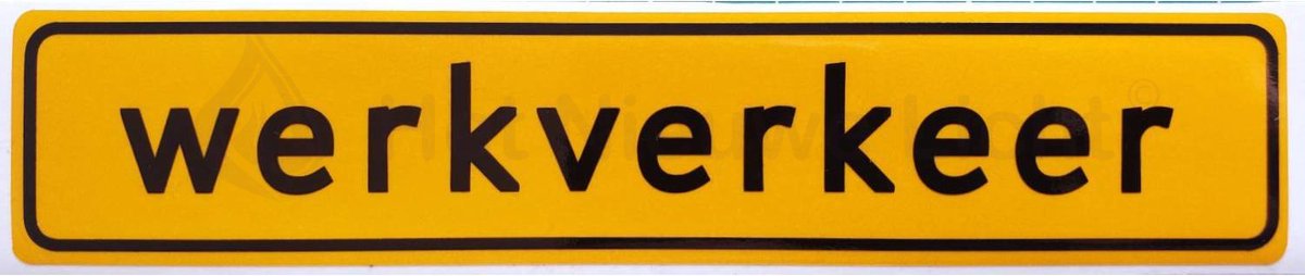 werkverkeer - autosticker - Reflecterend - maat XL - 500x100mm