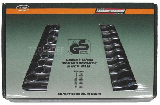 BRÜDER MANNESMANN Steeksleutelset - 6-delig -6 t/m 14, 17, 19 en 22 mm