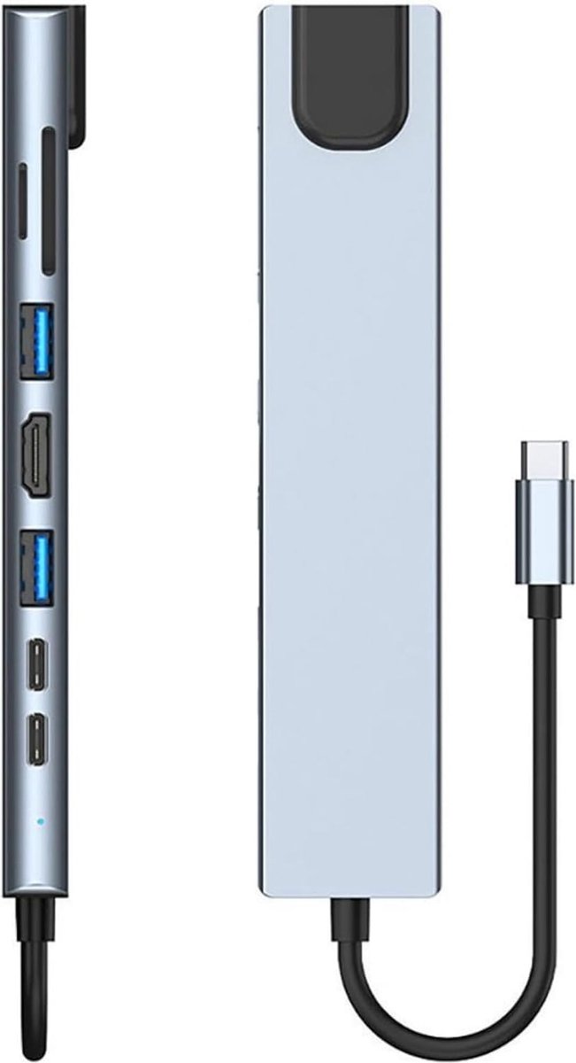 usb c hub - 8-in-1 USB-C Hub - Docking Station - USB Splitter - 4K HDMI - USB A - USB C - Ethernet - Micro SD - Ethernet - Interhub thumbnail 5