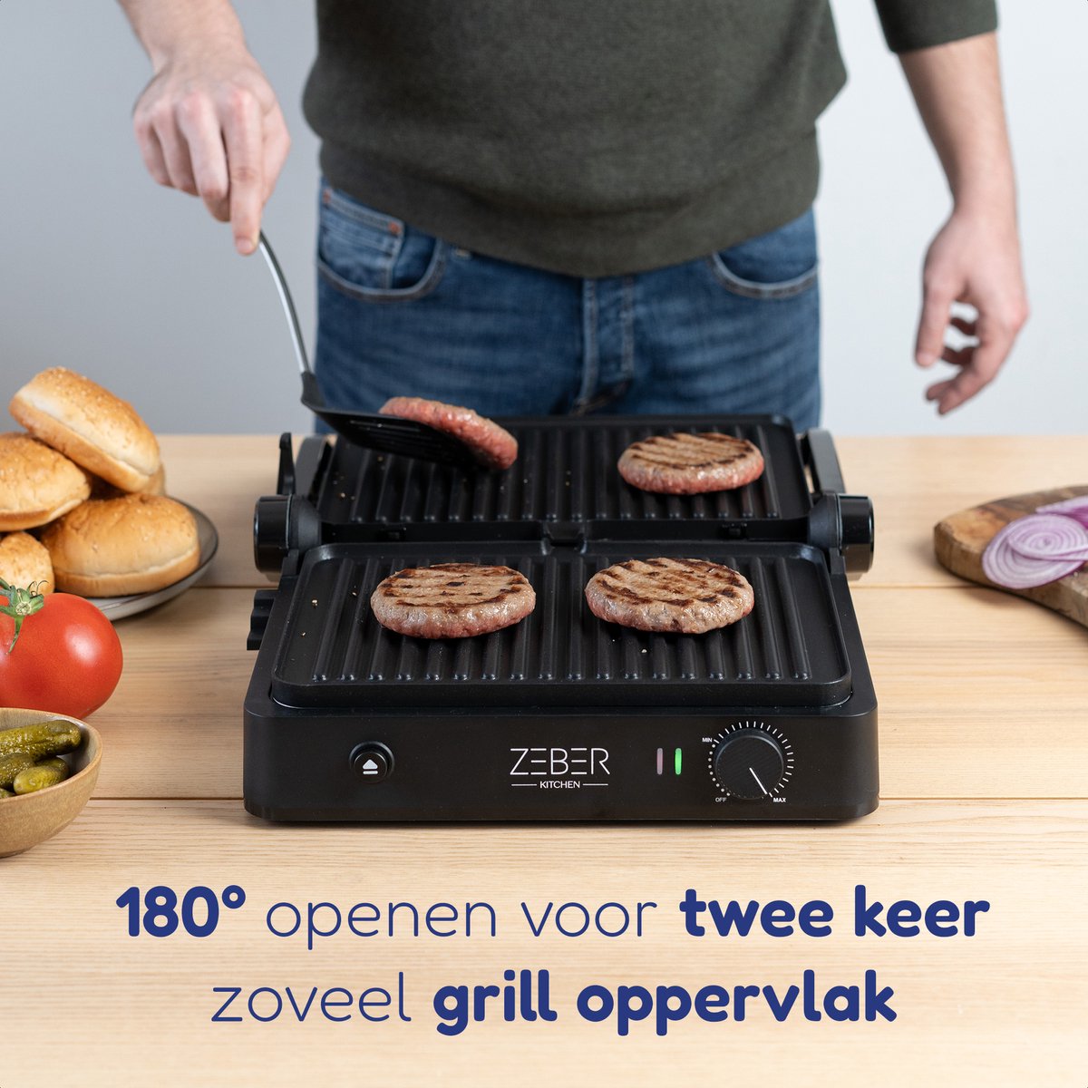 Tosti XL Contactgrill - PFAS Vrij thumbnail 3