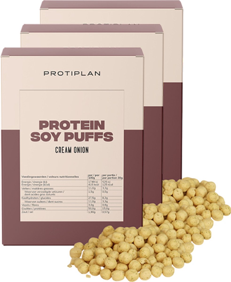 Protiplan - Borrelnoten Cream Onion - 3 stuks - 3 x 5 x 30 g - Low carb snack