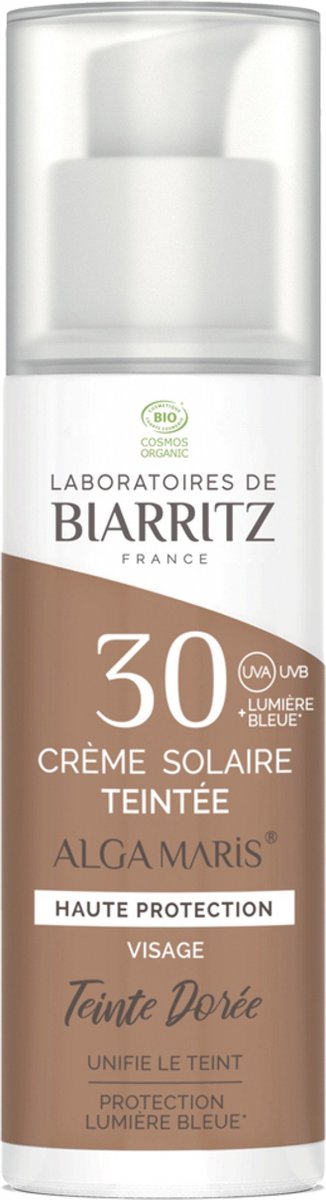 Laboratoires de Biarritz - Suncare - Alga Maris - Getinte Gezichtszonnebrand SPF30 Goud 50ml
