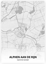 Alphen aan de Rijn plattegrond - A4 poster - Tekening stijl