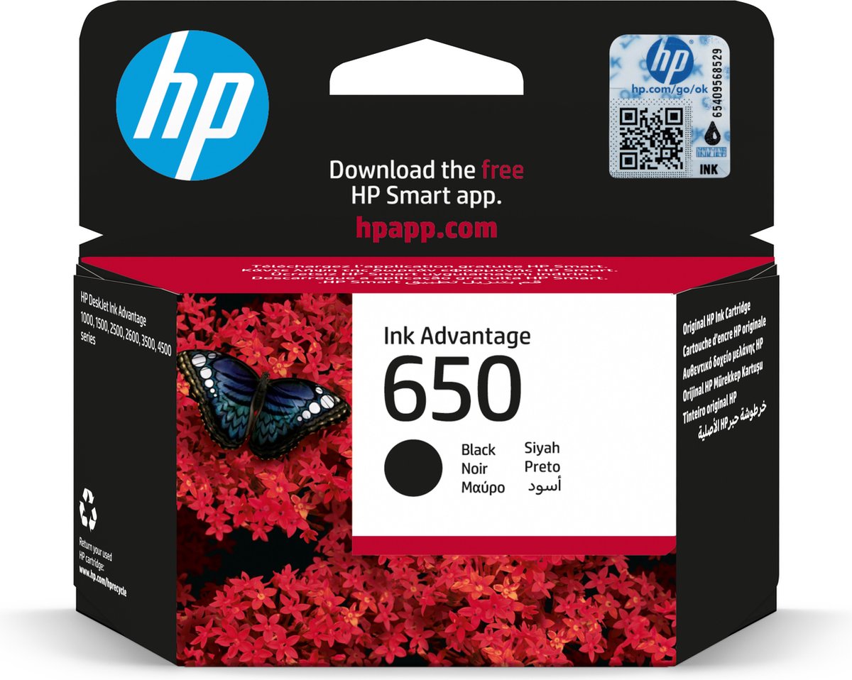 HP 650 - Inktcartrige - Zwart