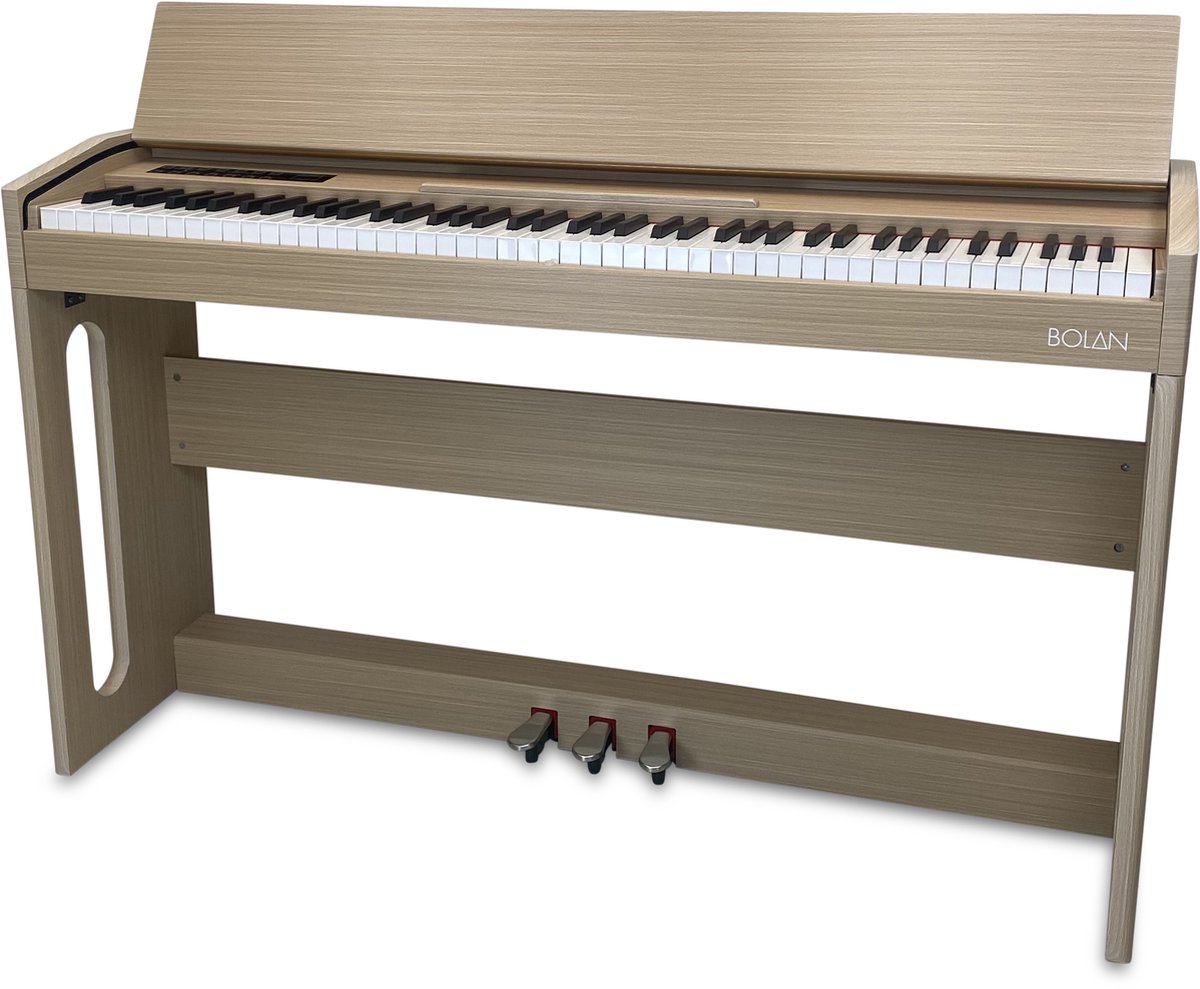 Bolan CP-3 digitale piano bruin / natural wood - home piano met meubel - beginnerspiano - elektrische piano 88 toetsen -