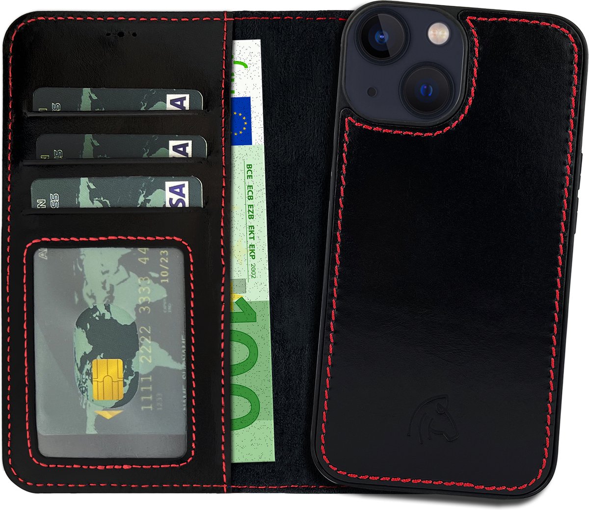 Pulledro geschikt voor iPhone 11 Uitneembaar leren BookCase Hoesje - Reȸlack