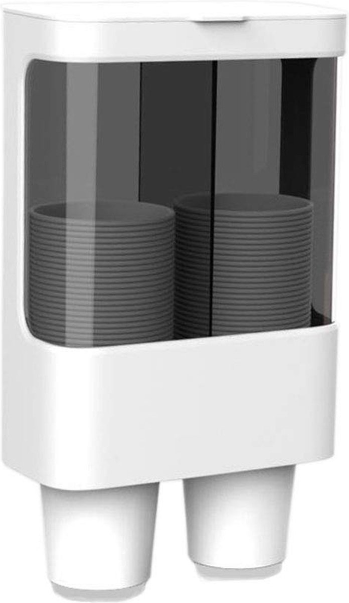 Goodivery ® Wandgemonteerde Bekerdispenser voor Diverse Bekersoorten en Eenvoudige Toegang