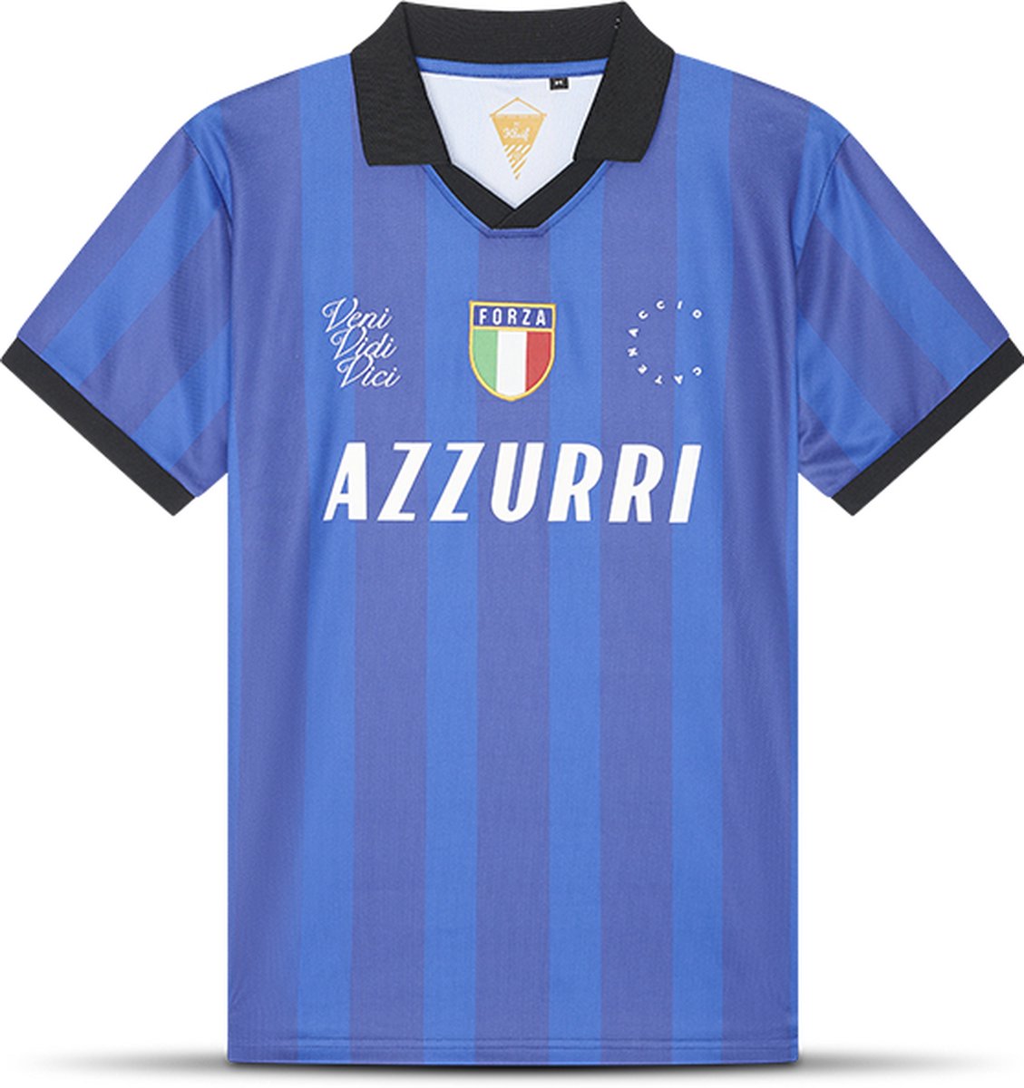 FC Kluif - Catenaccio Azzurri Voetbalshirt - Maat L / Large - Fashion voetbalshirt - Heren Footballshirt - Blauw - Regular fit