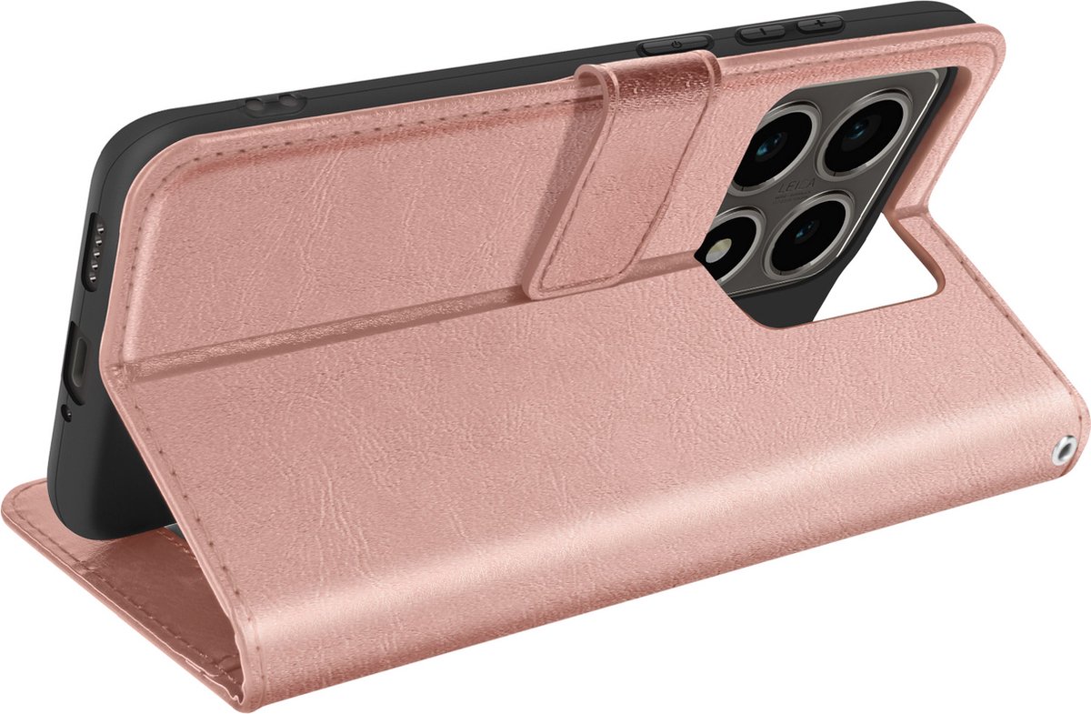 Mayaxess, Case voor Xiaomi 14T Portemonnee met sleutelkoord, Champagneroze