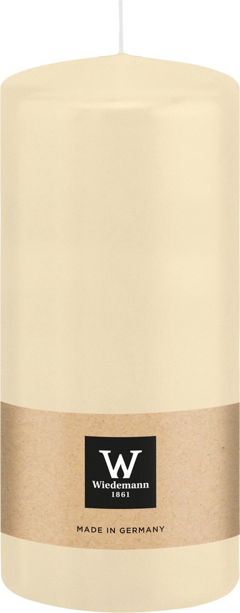 Wiedemann Cilinderkaars/stompkaars - creme wit - 15 x 7 cm - 63 branduren - zuilkaarsen