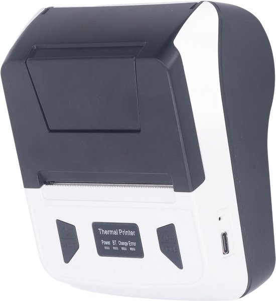 Draadloze thermische printer 58 mm, draagbare ESC/POS-printer Bluetooth 4.0 USB 203 dpi bonprinter bonprinter met 1500 mAh oplaadbare batterij, compatibel met Android iOS Windows (oranje