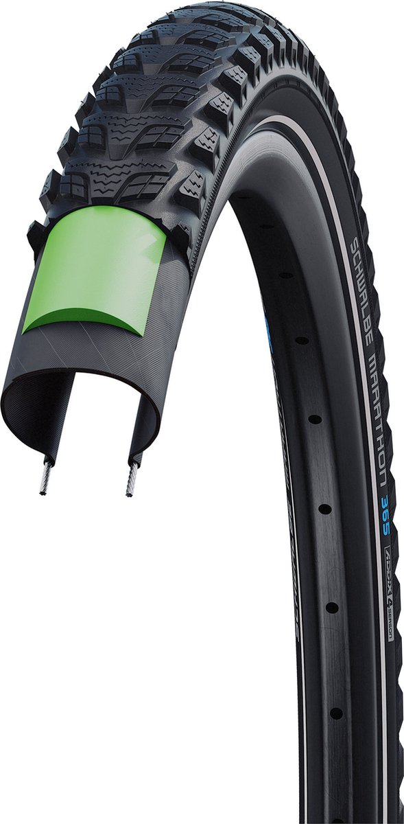 BUB Schwalbe 28-2.00 (50-622) Marathon 365 Performance zw R van Schwalbe — afbeelding 5