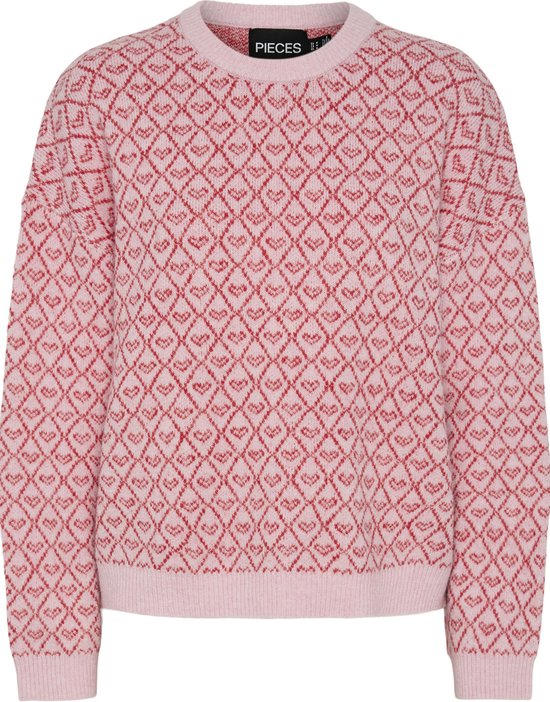 Pieces - Pcnuka Ss O-Neck Knit Cardigan - 4897930 Roseate Spoonbill