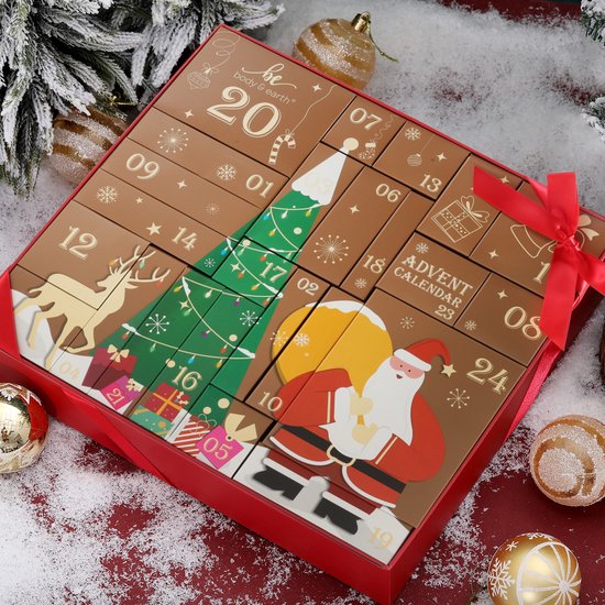 Body & Earth - Adventskalender 2025 Vrouw Beauty Dames - 24 verrassingen - Volwassenen - Kerstcadeau - Kerstpakket vrouw - Kerst cadeautjes volwassenen - Wellness bath - Geschenkset Vrouwen