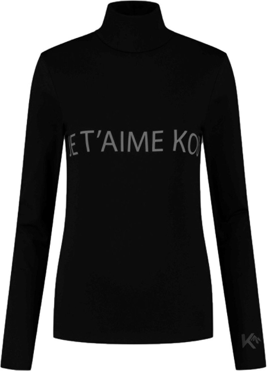 Kou Sportswear pully Je T’aime dames Zwart