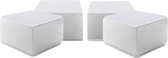 Purepeak Meubelverhogers Set 4 Stuks - Bedverhogers - Tafelverhoger - 8 x 8 x 5.1 cm - Tafelpoot verhoger - Wit