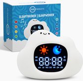 Slaaptrainer - Slaapwekker - Nachtlamp voor Kinderen - Kleuren en geluiden - White Noise - Slaaphulp - Kinderwekker - Wolkje - Wit