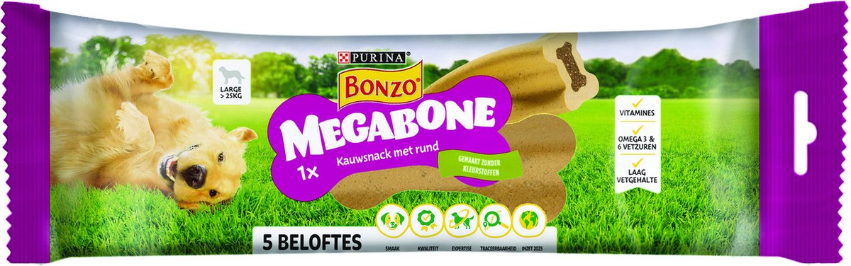 BONZO Megabone Hondensnack Groot 200 g