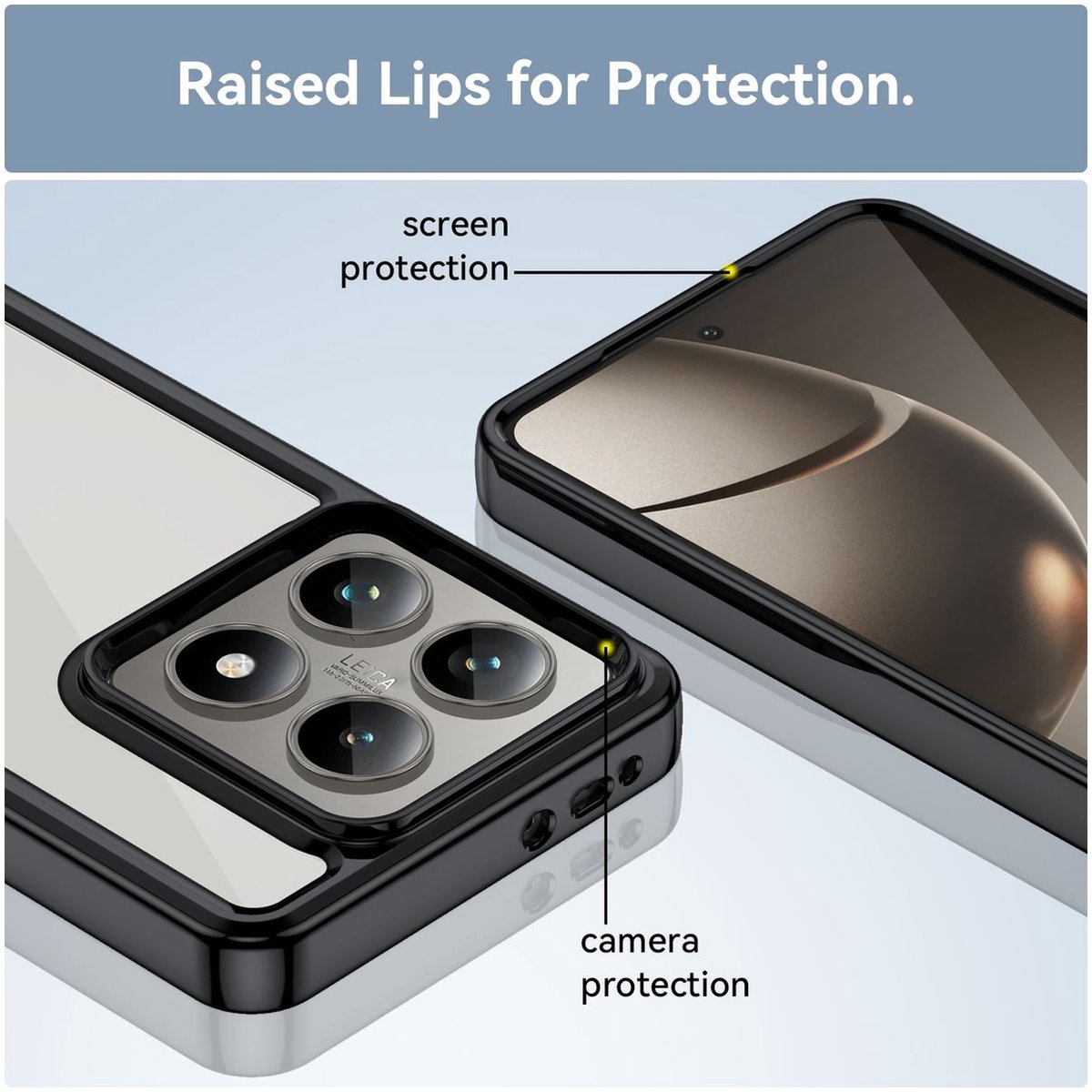 Mobigear Hoesje geschikt voor Xiaomi 14T Telefoonhoesje Hardcase | Mobigear Crystal Backcover | 14T Case | Back Cover - Zwart