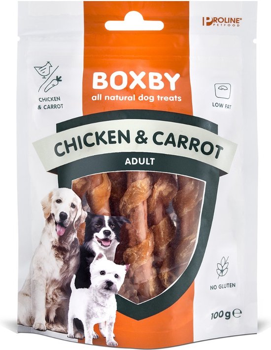 Proline Boxby Sticks - Kip/Wortel - Hondensnack - 100 g