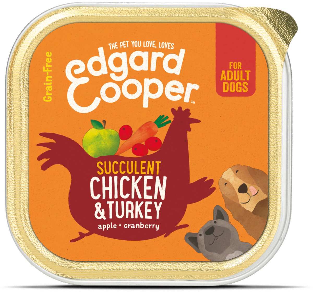 Edgard&Cooper Kuipje Vers Vlees Hondenvoer Kip - Kalkoen 150 gr