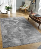 Bol.com Flycarpets Amalfi vloerkleed Antraciet - Hoogpolig wasbaar Fluffy en Zacht - 300x400 cm aanbieding