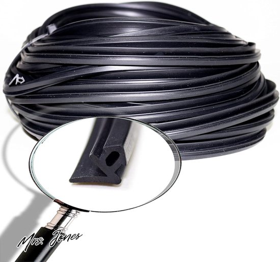 EPDM Rubberen Raamafdichting - 10 Meter Zwarte Profiel Voor Isolatie En Bescherming