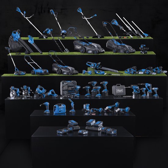 Scheppach Starter Set Batterie 20 V / 2,0 Ah - Comprend un chargeur de batterie - Convient à tous les outils de la série Scheppach IXES 20