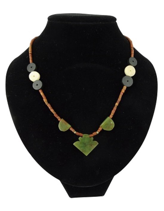 Bohemian Jade ketting met punthanger