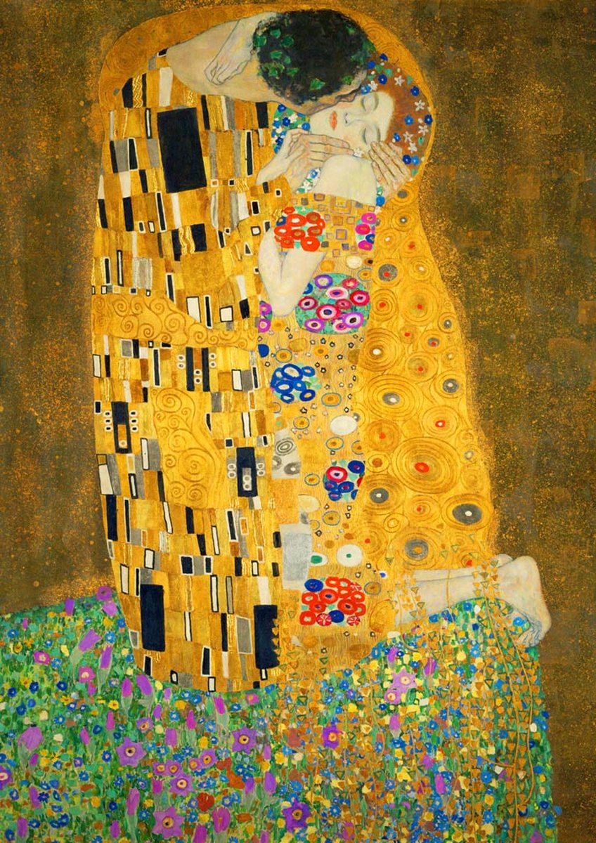 Bluebird Puzzle legpuzzel Gustave Klimt The Kiss 1908 1000 stukjes.