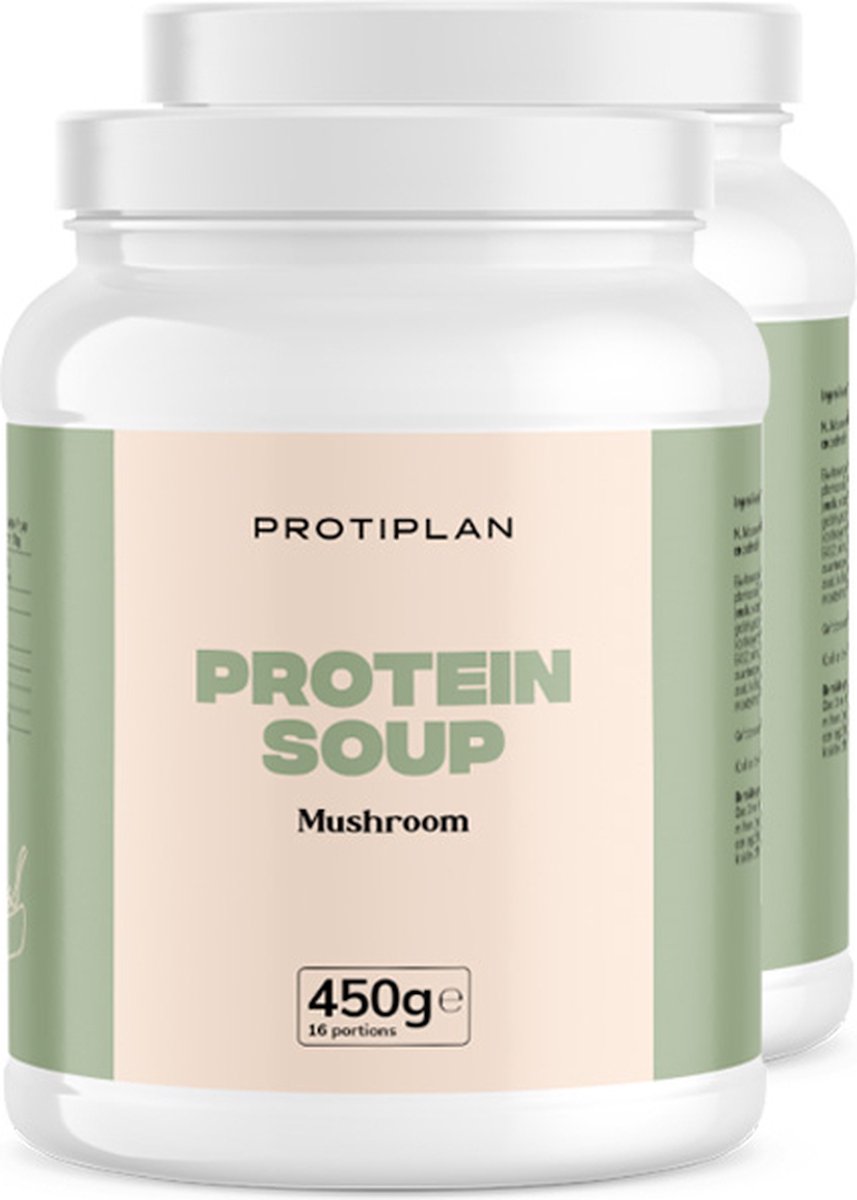 Goedkoopste Protiplan | Voordeelpot Champignonsoep | 2 stuks | 2 x 450 gram | Eiwitrijk | Afvallen met gezond en lekker eten!