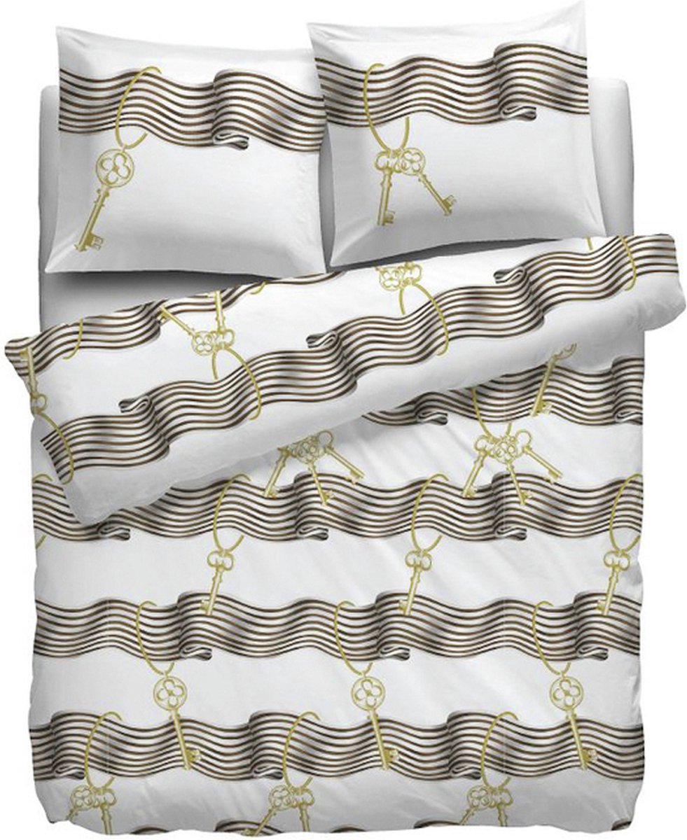 HNL Refined Dekbedovertrek Marcus - Eenpersoons - 155x220 + 80x80 cm - Offwhite