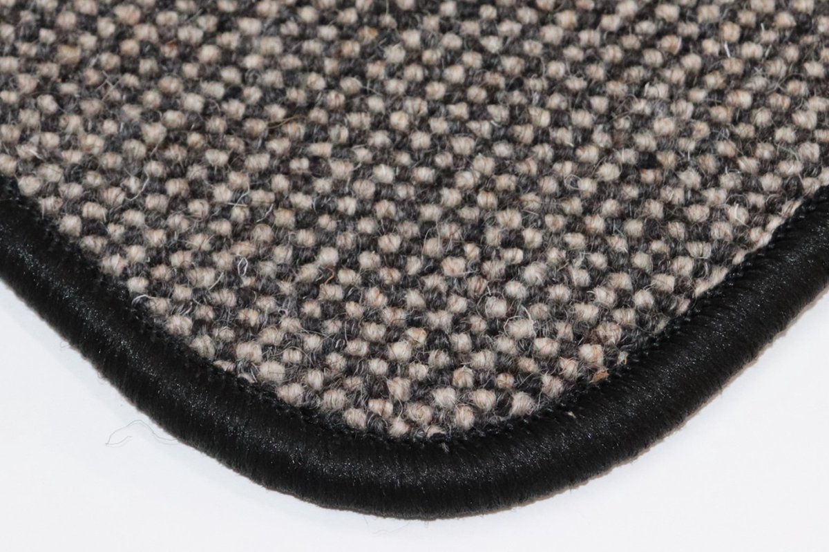 PRIMA - Wollen Vloerkleed - Diva - Loper - antraciet - zwart - ecru - 60x160cm
