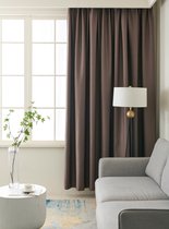 Maroyathome - LEMONI luxe serie - gordijn met plooiband - verduisterend - kant-en-klaar - 300 x 250 cm (b x h) - donkertaupe