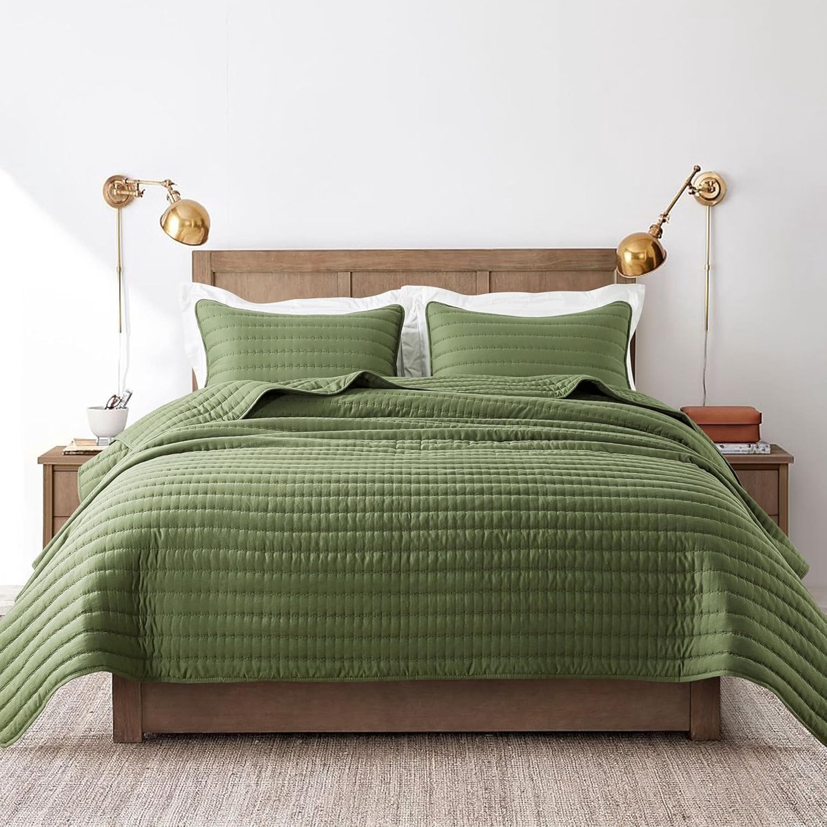 TRANKIELO® - Luxe Woondeken voor Alle Seizoenen – Ultra Zachte Microvezel Dekbed – Groen Knuffeldeken – Duurzame Woonkamer en Slaapkamer Accessoire – 300 x 270 cm