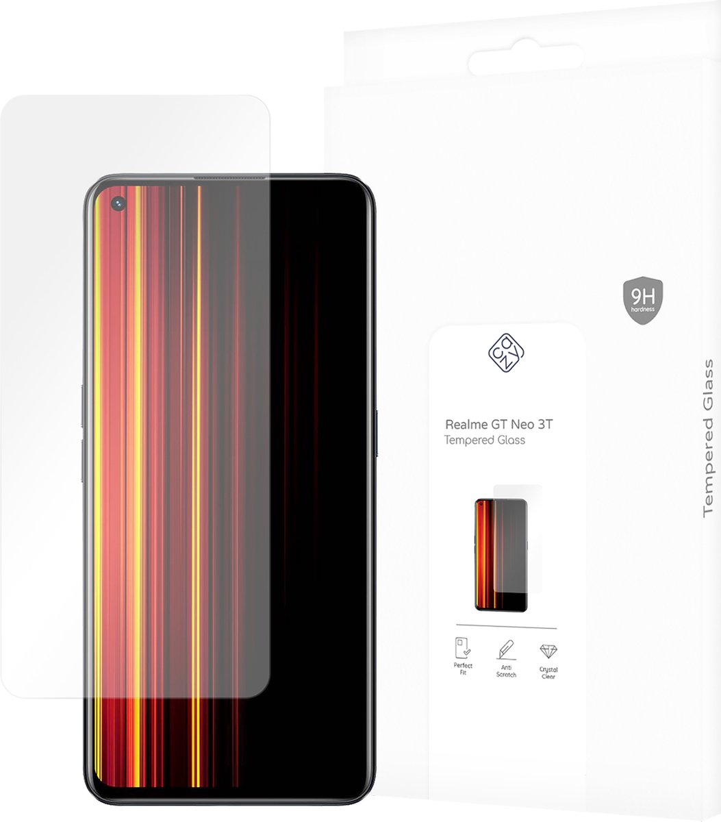 Cazy screenprotector geschikt voor Realme GT Neo 3T - Screenprotector Gehard Glas