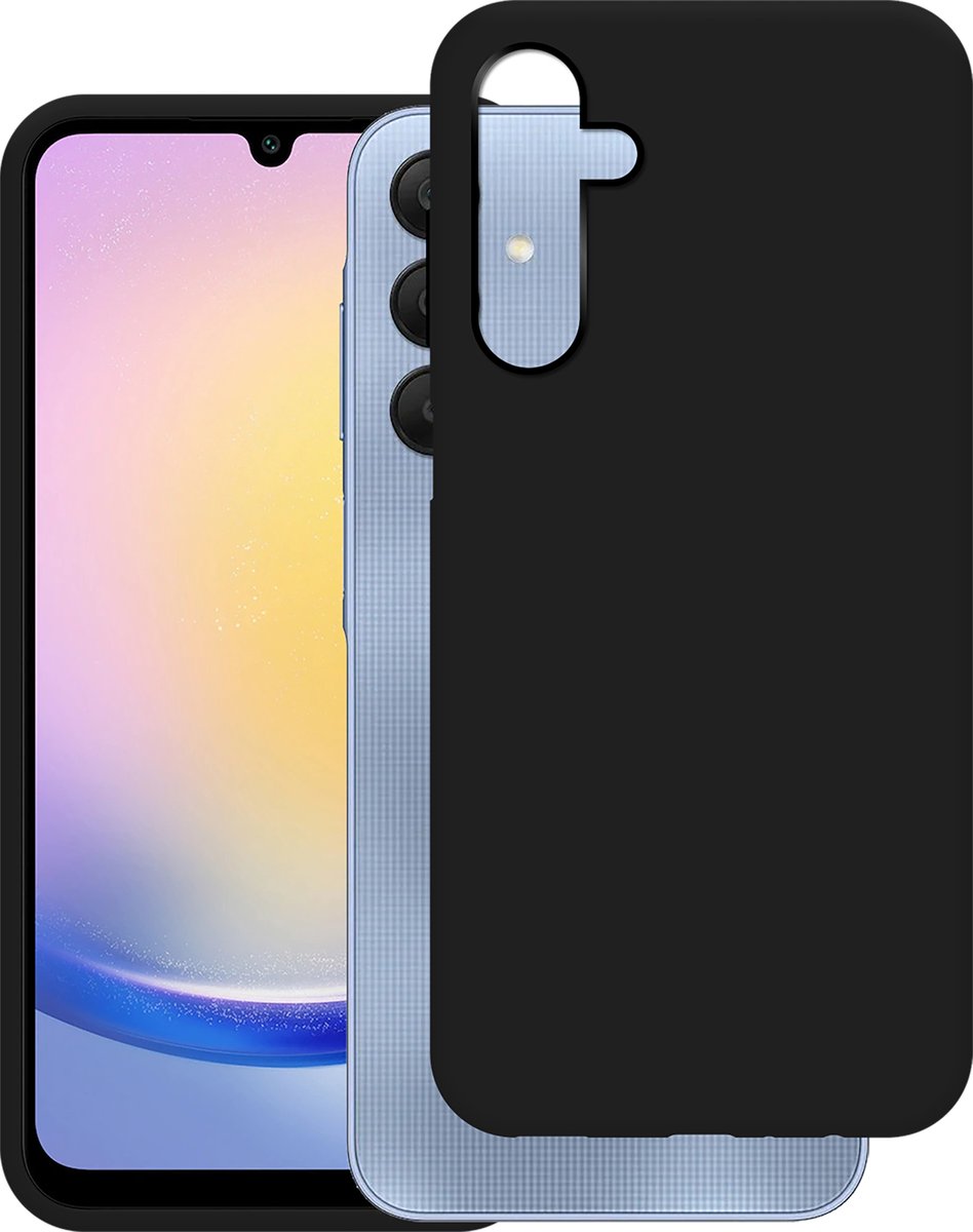 Cazy hoesje geschikt voor Samsung Galaxy A25 Hoesje Siliconen - Flexibele Case - Zwart