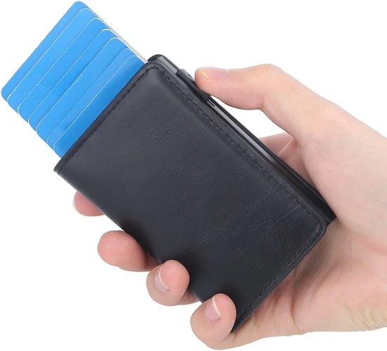 VEXON Lite - Wallet pro - Premium Wallet Slim - Porte-cartes marine - 7 cartes + billets - Porte-cartes de crédit RFID - Porte-cartes Homme & Femme - Porte-cartes extensible - Porte-cartes - Porte-cartes Cartes - Zwart