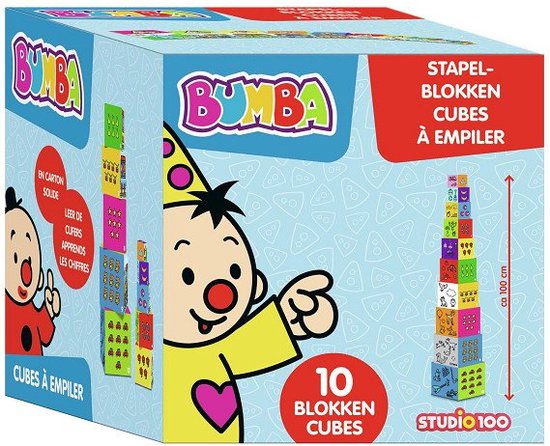 Bumba stapelblokken - 10 blokken in karton - totale hoogte 100 cm van Bumba — afbeelding 2