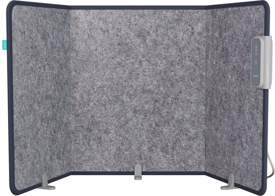 Sinji Elektrische Kachel – Infrarood Verwarmingspaneel – Heater – Opvouwbaar & Verplaatsbaar – Incl. Deken – 195W – Grijs