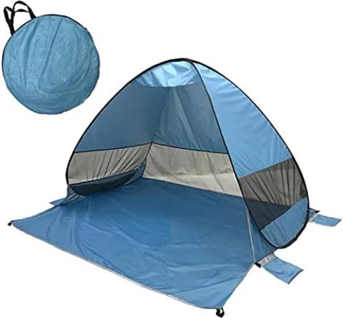 Strandtent XXL - UPF 50+ pop-up Strandtent - Pop-Up Tent - Opvouwbaar - 2 tot 3 Personen - Uv Bescherming - 190x160 cm