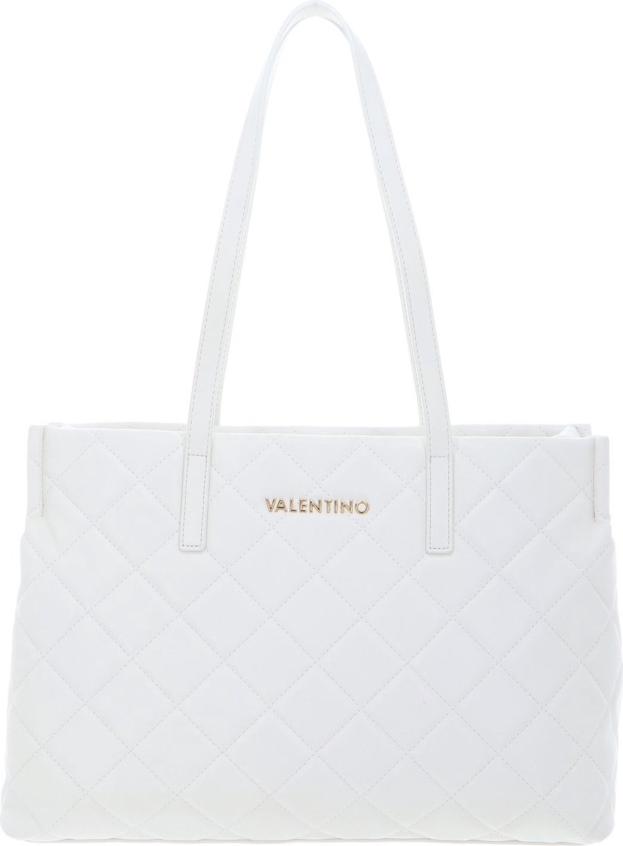 VALENTINO Shopper Schoudertas met laptopvak Ocarina Shopping Bag Bianco Wit