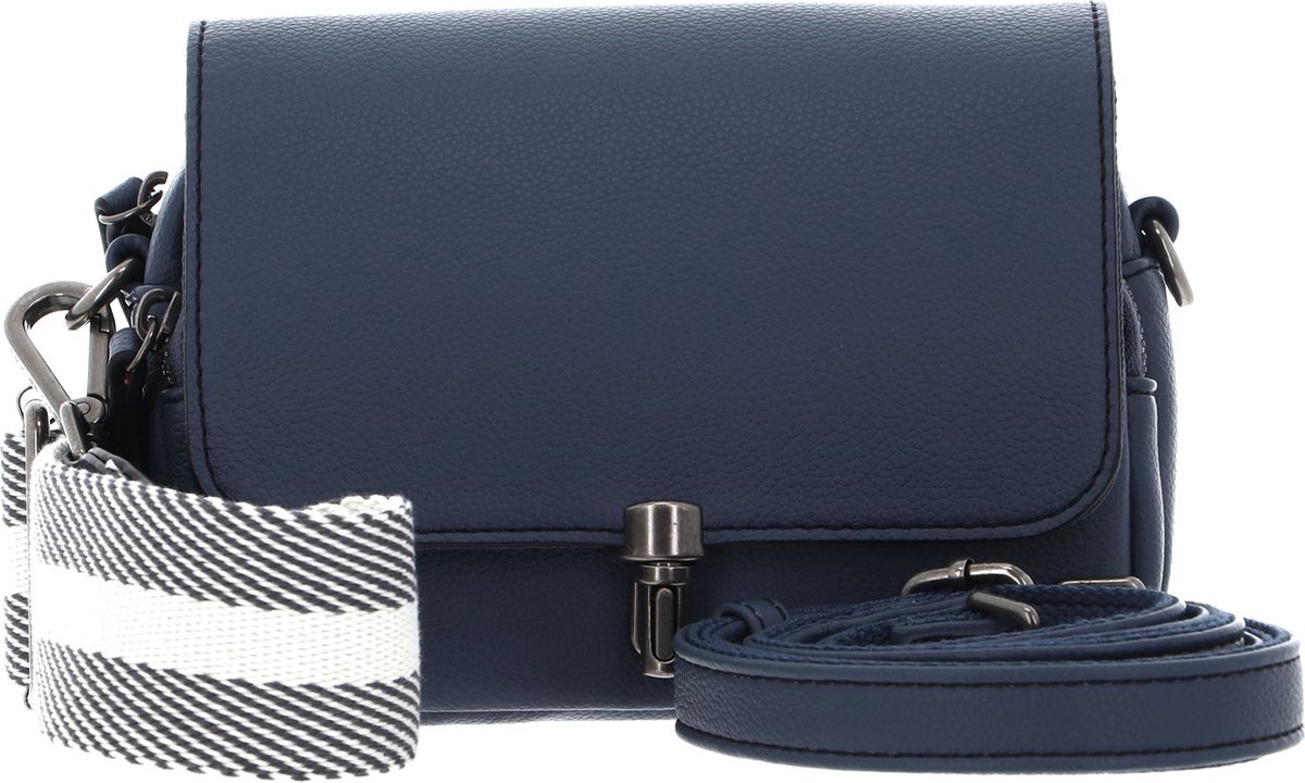 FREDsBRUDER Leren Schoudertas Bestie Crossbody Bag Dusty Blue Blauwgrijs