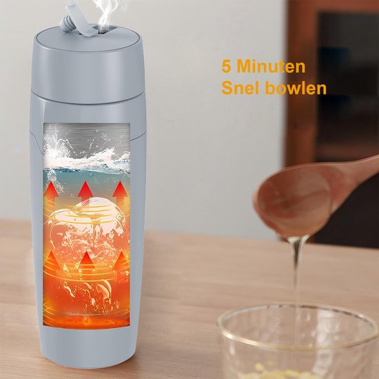 Reiswaterkoker, 220 V, 300 W, klein, mini-waterkoker voor onderweg, reiswaterkoker met temperatuurinstelling, automatische uitschakeling, waterkoker voor thuis, reizen