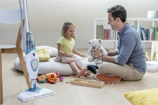 Shark S6003Eu Clip N' Flip Smartronic Deluxe Steam Mop/Steam Cleaner (With 2 Double-Sided Dirt-Grip Microfiber Pads, Floor Cleaner Hand Steam Cleaner), Bordeaux/Steel Grey