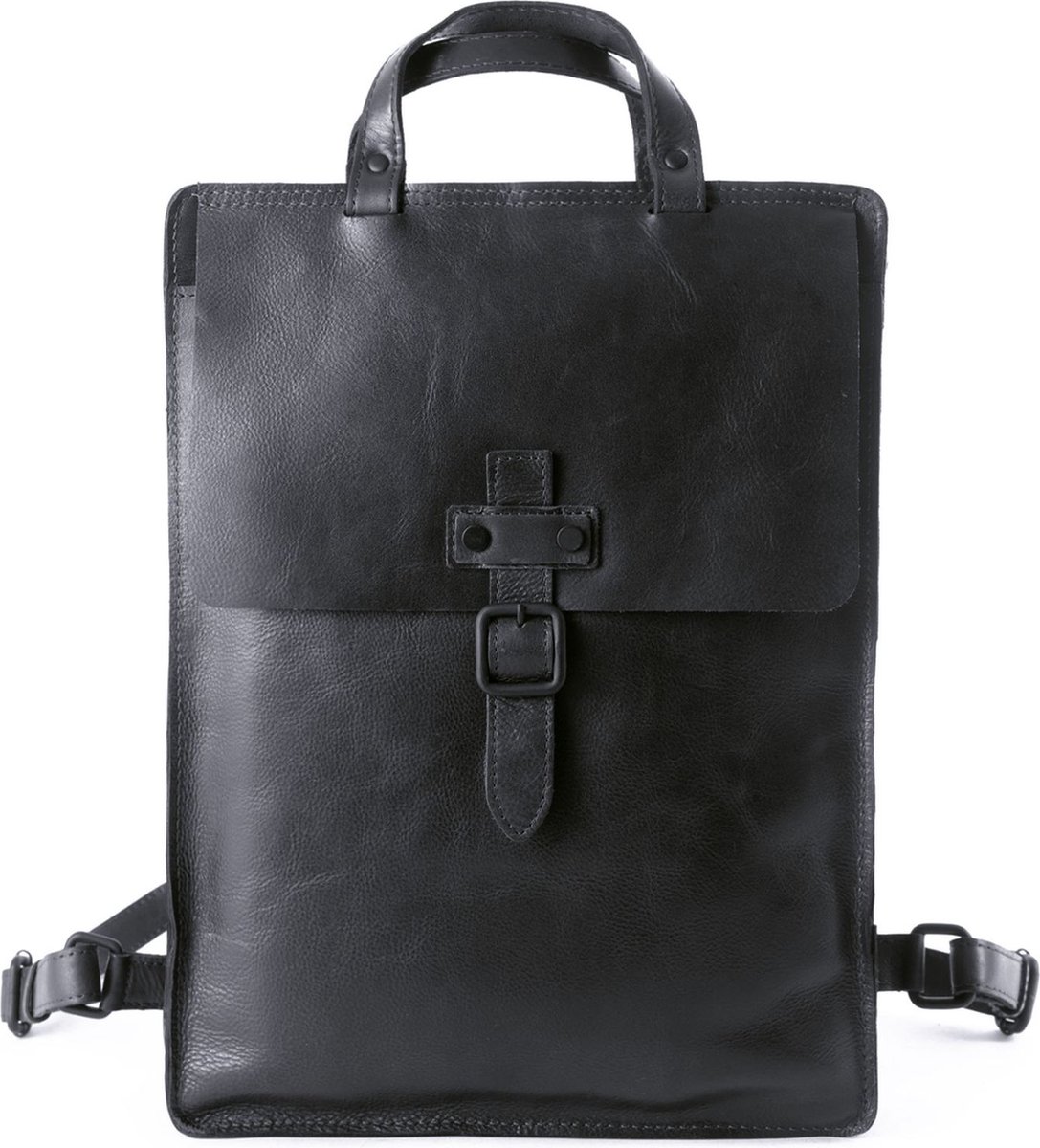 HAROLD'S Leren Vrije tijd rugzak Rugzak Aberdeen Backpack Black Zwart
